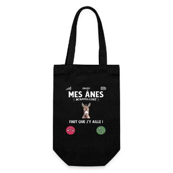 I don't have time my donkeys call me humor - Gift Bag for Bottles - black - Front