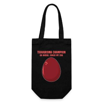 Tsougrisma-Champion Lustiges griechisches Ostern - Geschenkbeutel für Flaschen - Schwarz - Vorne