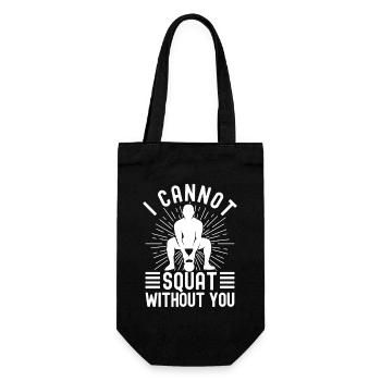 Gym Junkies Cannot Squat Without Calisthenics - Gift Bag for Bottles - black - Front