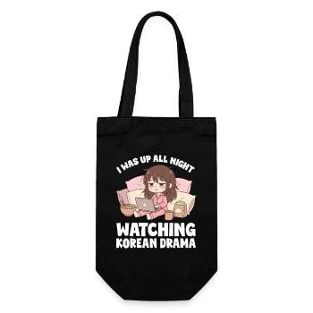 K-Drama Merchandise Korean K-Pop Drama - Gift Bag for Bottles - black - Front