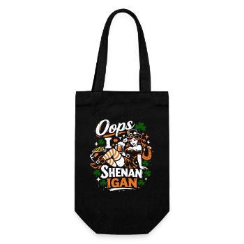 Oops I Shenanigan | Leprechaun St Patrick's Girl - Geschenkbeutel für Flaschen - Schwarz - Vorne
