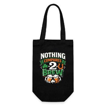 Nothing Compares 2 Brew | St Patrick''s Day - Gift Bag for Bottles - black - Front