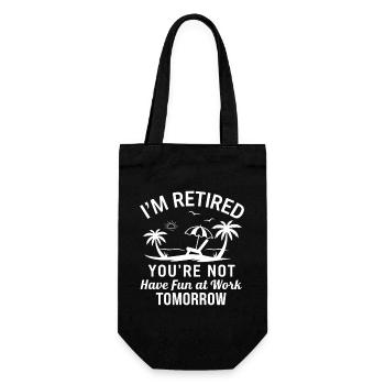 I'm Retired - Beach Fun - Gift Bag for Bottles - black - Front