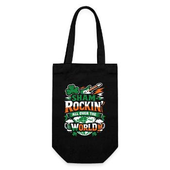 ShamRockin All Over The World - Geschenkbeutel für Flaschen - Schwarz - Vorne