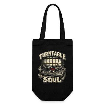Vinyl Collector Record Collector Turntable Soul - Gift Bag for Bottles - black - Front
