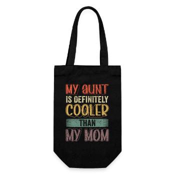 Meine Tante ist cooler als meine Mutter lustiges Kinder-Tee Geschenk - Geschenkbeutel für Flaschen - Schwarz - Vorne