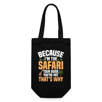 Reiseführer Tourist African Safari Guide Safari Safari - Geschenkbeutel für Flaschen - Schwarz - Vorne