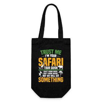 Safari-Tourführer Urlaub Reise-Kostüm-Safari - Geschenkbeutel für Flaschen - Schwarz - Vorne