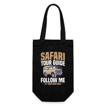 Travle Guide Kostüm Afrikanische Safari-Tour - Geschenkbeutel für Flaschen - Schwarz - Vorne