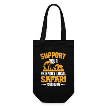 Safari-Guide Reisekostüm Afrikanisch - Geschenkbeutel für Flaschen - Schwarz - Vorne