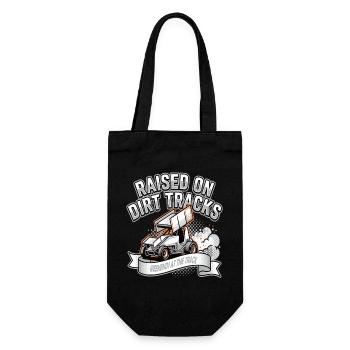 Raised On Dirt Tracks Racing Motiv - Geschenkbeutel für Flaschen - Schwarz - Vorne