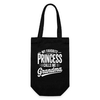My favorite princess calls grandma - Gift Bag for Bottles - black - Front