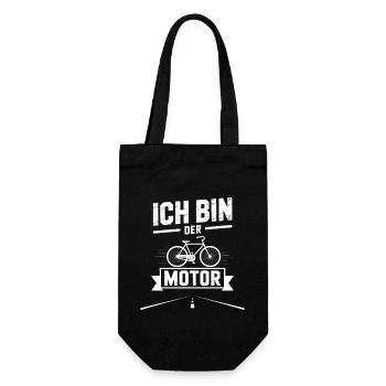 Ich bin der Motor Bike - Geschenkbeutel für Flaschen - Schwarz - Vorne