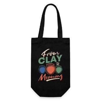 Cadeaux pour les potiers à partir de l’argile signifiant poterie - Sac à bouteille - noir - Devant