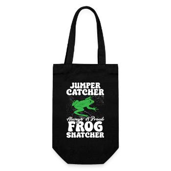 Attrape-grenouille, attrape-sauteur, attrape-craupe, toujours une grenouille fière. - Sac à bouteille - noir - Devant