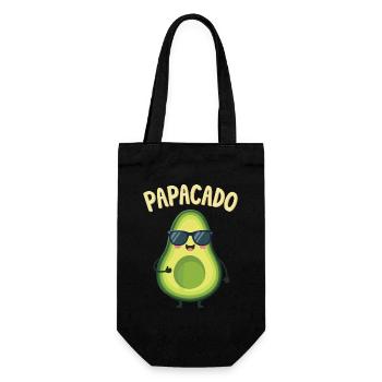 Werdender Papa & Vater, Papacado, Schwangerschaft - Geschenkbeutel für Flaschen - Schwarz - Vorne