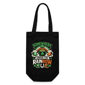 Under The Rainbow | St. Patrick's Day - Geschenkbeutel für Flaschen - Schwarz - Vorne