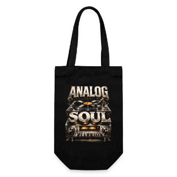 Vinyl Collector Record Collector Analog Soul - Gift Bag for Bottles - black - Front