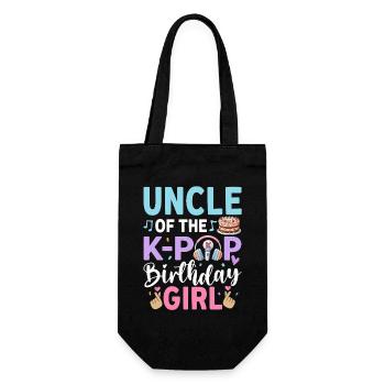 Uncle Of The K-Pop Birthday Girl - Gift Bag for Bottles - black - Front