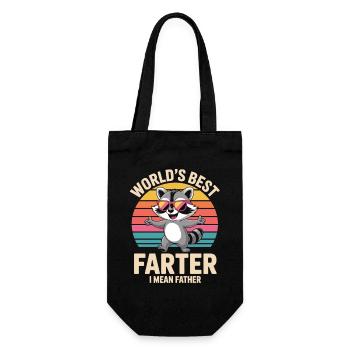 T-shirt Raton laveur de la fête des pères – Le meilleur pet du monde - Sac à bouteille - noir - Devant