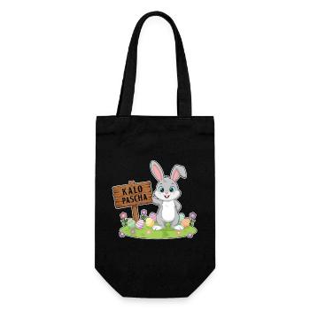 Griechisches Ostern Kalo Pascha Frohe Ostern - Geschenkbeutel für Flaschen - Schwarz - Vorne