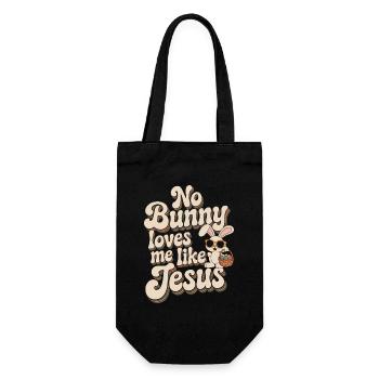 Aucun lapin ne m’aime comme Jésus - Sac à bouteille - noir - Devant