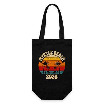 Myrtle Beach Retro Sunset 2026 - Gift Bag for Bottles - black - Front