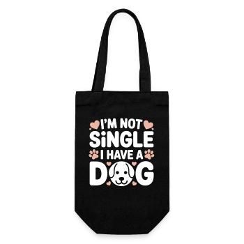 I'm Not Single – I Have a Dog - Geschenkbeutel für Flaschen - Schwarz - Vorne