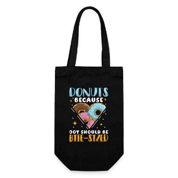 Donut fast food - Gift Bag for Bottles - black - Front