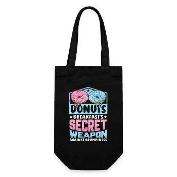 Donut fast food - Gift Bag for Bottles - black - Front