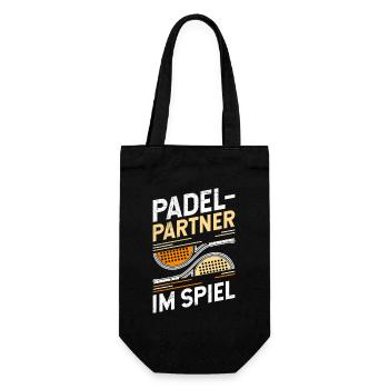 PADEL PARTNER IM SPIEL Padelspiel Lustiges - Geschenkbeutel für Flaschen - Schwarz - Vorne