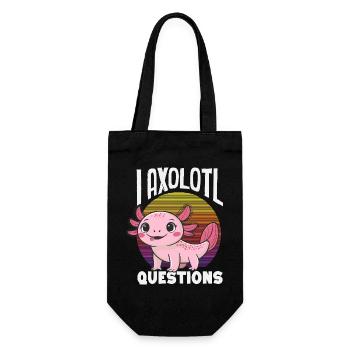 Cute Axolotl Kawaii Axolotl Lover - Gift Bag for Bottles - black - Front