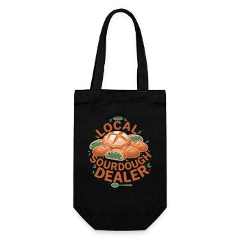 Local Sourdough Dealer Bread Baking Baker - Gift Bag for Bottles - black - Front