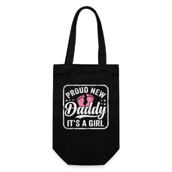 Futur papa et père biologique, fille biologique - Sac à bouteille - noir - Devant