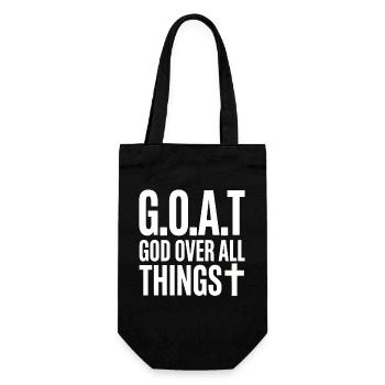 G.O.A.T God Over All Things Cross - Gift Bag for Bottles - black - Front