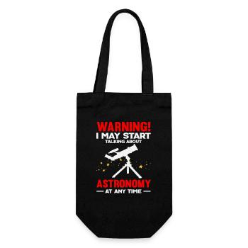 Attention Talks About Astronomy Saying - Gift Bag for Bottles - black - Front