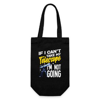 I'm not going anywhere without my telescope - Gift Bag for Bottles - black - Front