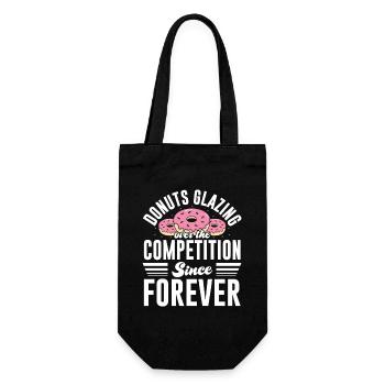 Donut fast food - Gift Bag for Bottles - black - Front