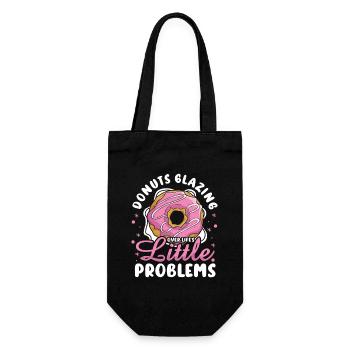 Donut fast food - Gift Bag for Bottles - black - Front