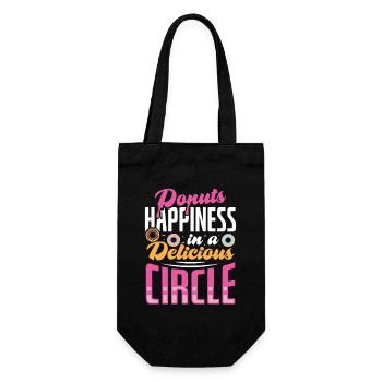 Donut fast food - Gift Bag for Bottles - black - Front