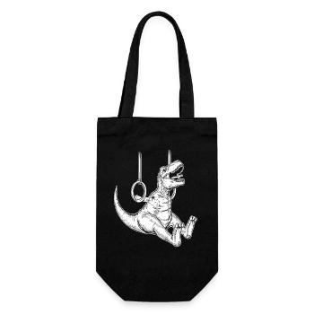 Gymnastes, dinosaures, gymnastique, ring, gymnastique, gymnastique - Sac à bouteille - noir - Devant