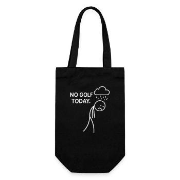 No Golf Today Golfspieler Geschenkidee Golfer - Geschenkbeutel für Flaschen - Schwarz - Vorne