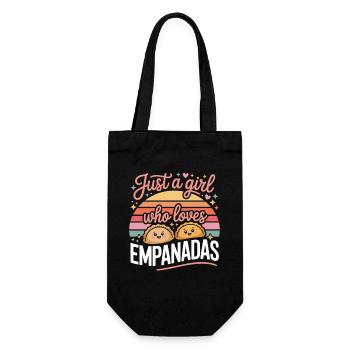 Just a Girl Who Loves Empanadas - Geschenkbeutel für Flaschen - Schwarz - Vorne