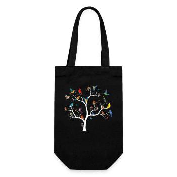 Bird Watching Birding Bird Watcher Bird Nerd - Gift Bag for Bottles - black - Front