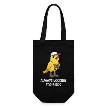 Bird Watching Birding Bird Watcher Bird Nerd - Gift Bag for Bottles - black - Front