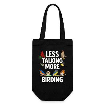 Bird Watching Birding Bird Watcher Bird Nerd - Gift Bag for Bottles - black - Front