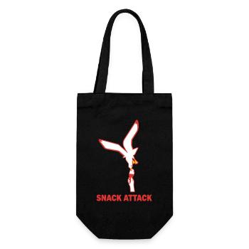 Snack Attack Möwe Eis - Geschenkbeutel für Flaschen - Schwarz - Vorne