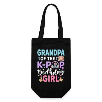 Grandpa Of The K-Pop Birthday Girl - Gift Bag for Bottles - black - Front
