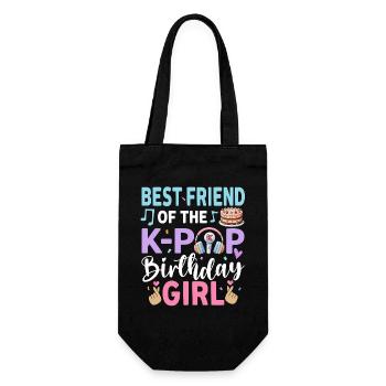 Meilleure amie de la fille anniversaire de la K-Pop - Sac à bouteille - noir - Devant
