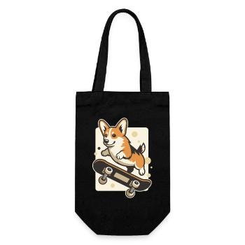 T-shirt Corgi Skateboard Corgi Skateur - Sac à bouteille - noir - Devant